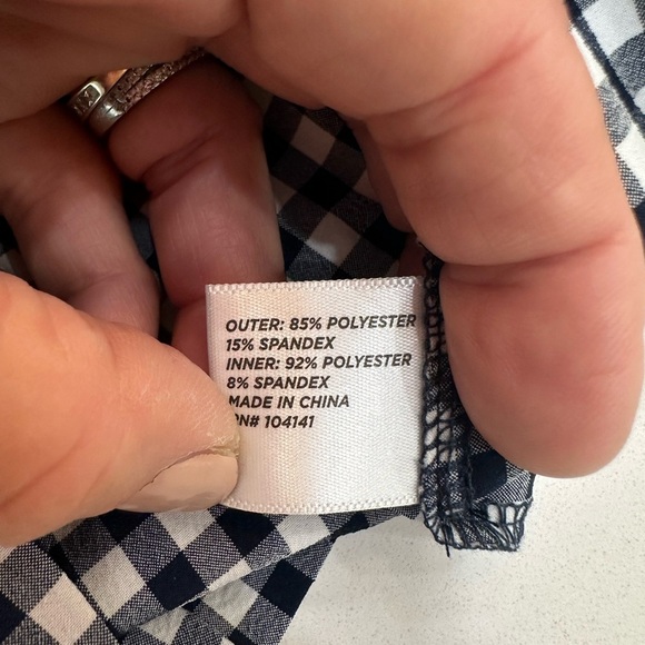 Lady Hagen Navy and White Gingham Skort - Sz 6 - Picture 9 of 11